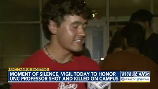 Moment of silence, vigil to honor UNC professor shot and killed on campus