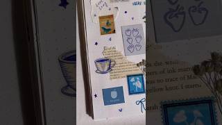 Blue theme journal 🦋 #journaling #journalideas #hobby #creativejournal #aesthetic #blue #shortvideo