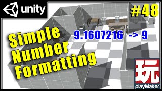 Simple number rounding and formatting - Beginner Unity Playmaker Tutorial