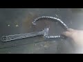 chave ajustavel antiga enferrujada feita com corrente chain wrench restoration चेन रिंच कैसे बनाएं