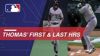 A look at Thomas' first and last home runs