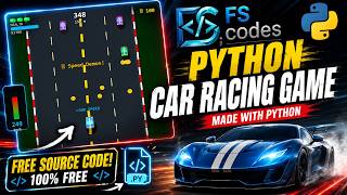 Python Car Racing Game | Free Source Code 🚗💨 | Pygame Project 2026