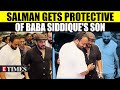 Salman Khan Gets In Action For Baba Siddique's Son; Stops To Hold Zeeshan Siddique's Hand At Airport