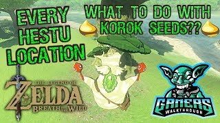 Legend of Zelda Breath of the Wild Location of Korok Seed Guy Hetsu what to do with korok seeds