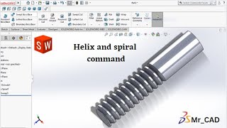 How to use/create Helix and spiral command in 3d SolidWorks |SolidWorks Tutorials 2018