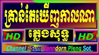 គ្រាន់តែឃើញកាលណា ភ្លេងសុទ្ធ, គូរព្រេងអ្នកណា ភ្លេងសុទ្ធ cambodia karaoke cover new version PSR S770