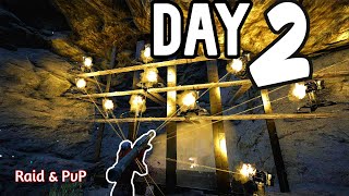 RAIDING EVERYONE on DAY 2 - ARK PvP Inx 4man