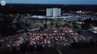 Alabama residents light up night sky in parking lots for hospital workers, COVID-19 patients