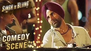 Akshay Kumar Funny Bar Scene  | Comedy Scene | Singh Is Bliing | Lara Dutta, Amy Jackson | HD
