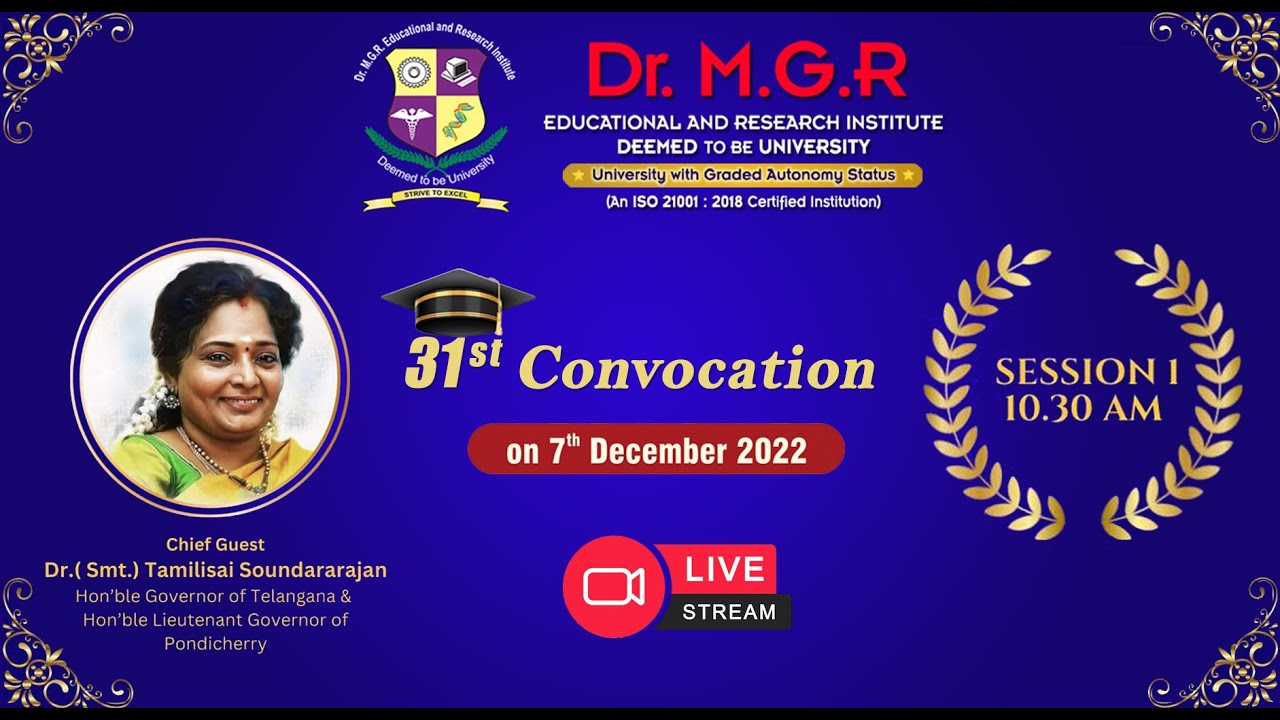 31st Convocation Session I Youtube