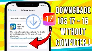 How to Downgrade iOS 17 to iOS 16 Without Computer