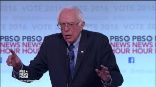 Sanders describes a goal of improving relations with Iran