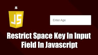 Restricted Space key Javascript || Javascript || Javascript Tutorial || Javascript Course || Course