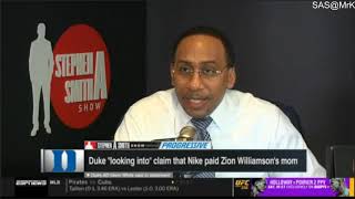 Stephen A. Smith on Duke Reportedly Looking Into Claim That Nike Paid Zion Williamson's mother