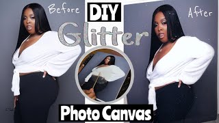 DIY Glitter Photo Canvas