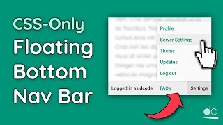 Floating Bottom Navigation Bar Tutorial - HTML & CSS Only (Web Design)