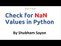 Check for NaN Values in Python