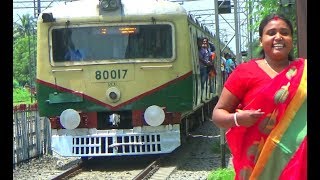 UP sealdah to Krishnanagar local train entering Kalyani Railway Station