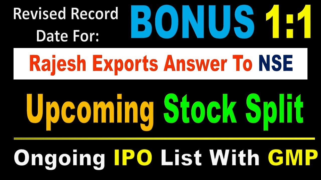 BONUS 1:1, UPCOMING STOCK SPLIT, UPCOMING DIVIDEND STOCK , .SHARE ...