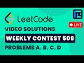 Leetcode Weekly Contest 508 | Video Solutions - A to D | by Devansh | TLE Eliminators