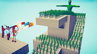 ZOMBIE WAVE + GIANT vs 3x EVERY GOD - Totally Accurate Battle Simulator TABS
