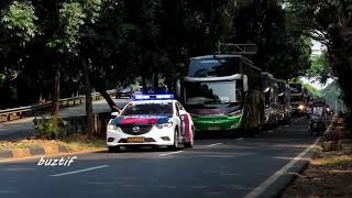 Deretan Bus Konvoi Mudik Gratis xl \u0026 axis 2019