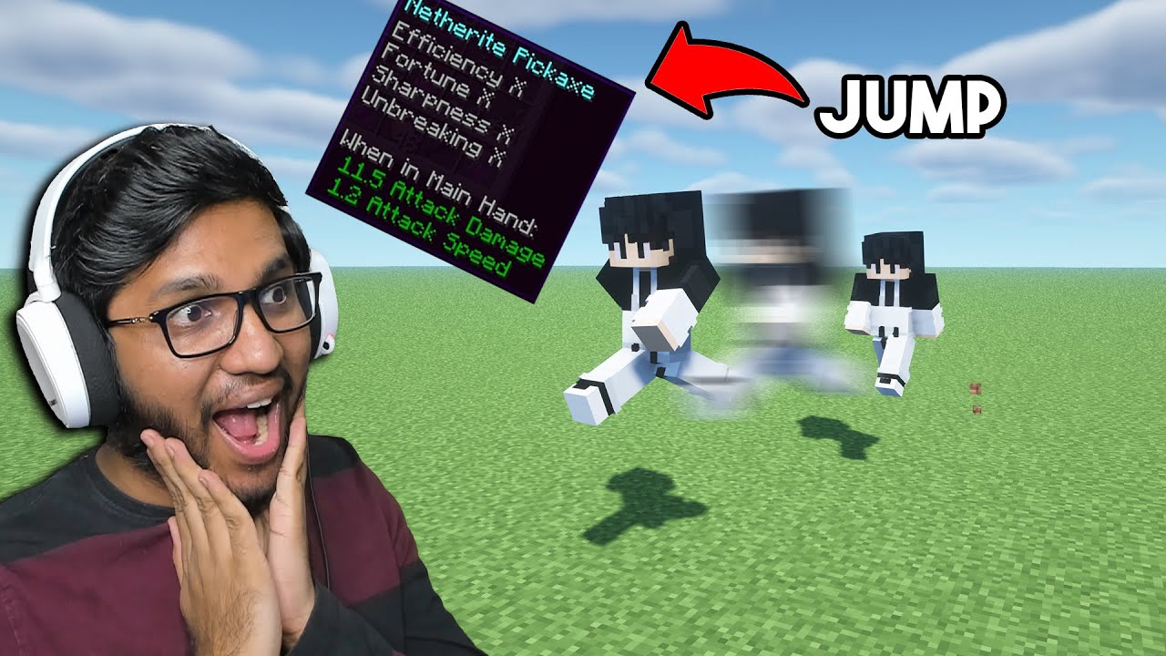 Minecraft But Jumping Gives Op Items Youtube