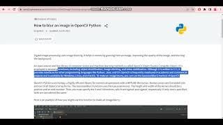 How to blur an image in OpenCV Python complete information tutorial #opencvpython