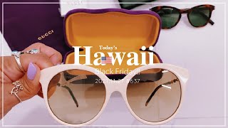 「うひゃ〜😆 $600も割引⁉️」ブラックフライデー🖤 サングラス🕶 グッチ💚 イブサンローラン🤎アラモアナセンター🌺 \\ Hawaii 🇺🇸 (#637) / #街歩き#ハワイ