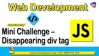 Onclick display div in JavaScript | Web development course | Sekharmetla | Harisystems