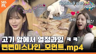 (fromis_9 ep-5) 저녁밥_고기앞에서_등장한_뻔뻔미스나인_모먼트.mp4 (feat. Paradao / ENG sub)