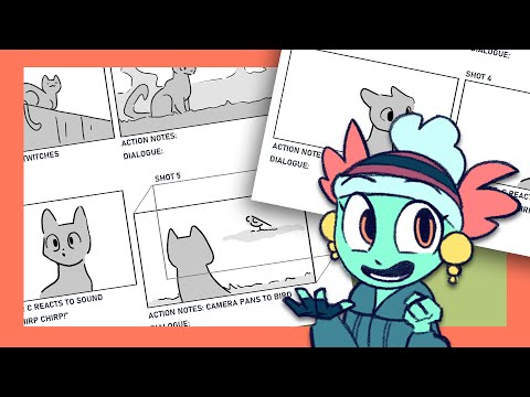 What does a storyboard contain?