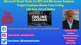 Add Save Cancel Buttons coding in Project C#.NET Windows Forms Application