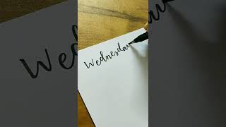 Wednesday! #shorts #wednesday #calligraphy #brushpen #drawing #handwriting #writing #cursive #art