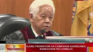 BT: Ilang probisyon sa campaign guidelines, babaguhin ng Comelec