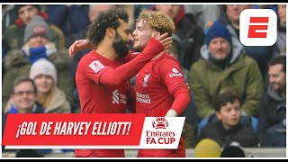 GOL DE LIVERPOOL  Elliott abre el marcador 1-0 con gran asistencia de Salah | FA Cup