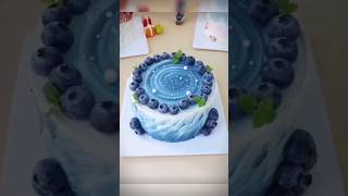 星空蓝莓奶油蛋糕 Starry Blueberry Cream Cake #fyp #cake #shorts #food #dessert #decoration #蛋糕 #shortvideo