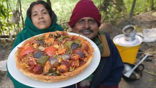 গ্রাম্যপদ্ধতিতে কমখরচে দোকানের মতো পারফেক্ট চিকেন পিজ্জা তৈরির রেসিপি 😀Chicken pizza recipe bengali