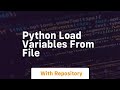 python load variables from file