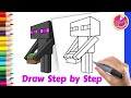 How to Draw Enderman from Minecraft | Easy Step by Step Drawing Tutorial for Beginners