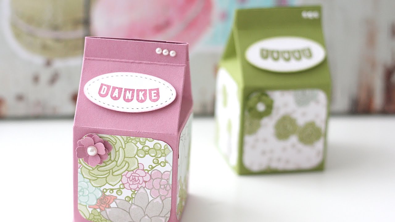 Anleitung: Mini-Milchkarton Sukkulentengarten | Stampin' Up! - YouTube