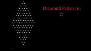 2 C Program To Print Diamond Pattern