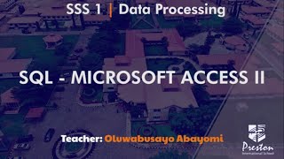 SQL - Microsoft Access II - SSS1 Data Processing
