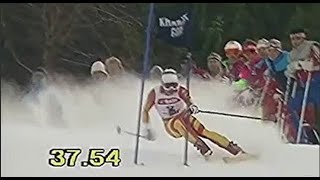 Joel Gaspoz wins giantslalom (Kranjska Gora 1985)