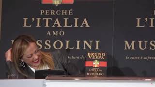 Giorgia Meloni: Mio intervento alla presentazione del nuovo libro di Bruno Vespa. Collegatevi!