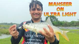 mahseer on ultra light setup | mahseer fishing | ultra light fishing experience | Fishing India 2023