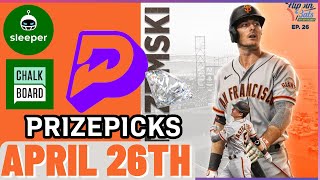 MLB PRIZEPICKS  | PROP PICKS | FRIDAY | 4/26/2024 | MLB BETTING | BET PROPS
