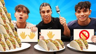 NO HANDS vs ONE HAND vs TWO HANDS FOOD CHALLENGE!