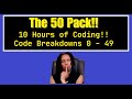 The 50 Pack!! Code Breakdowns #0 to #49!! Coding exercises in Python, Java, and C++..