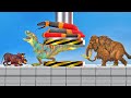 Reptiles Vs Dinosaurs Vs Wild Animals - Who Escaped From Hydraulic Press? Animal Revolt Battle